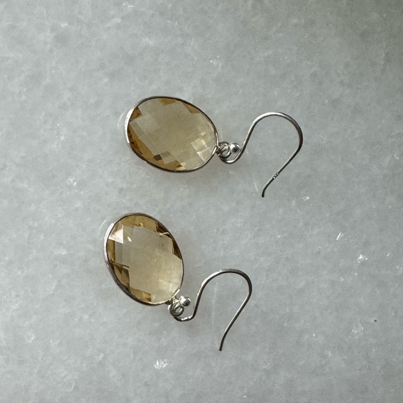 NWOT Tuckernuck Lemon Drop Earrings, Citrine, Sterling Silver - Picture 4 of 6